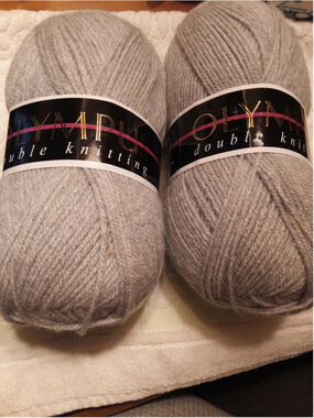 Olympus Double Knitting 100g 100% acrylic Loweth Wools Light Grey Shade #936 4mm